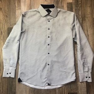 Silver stone modern fit white button up shirt